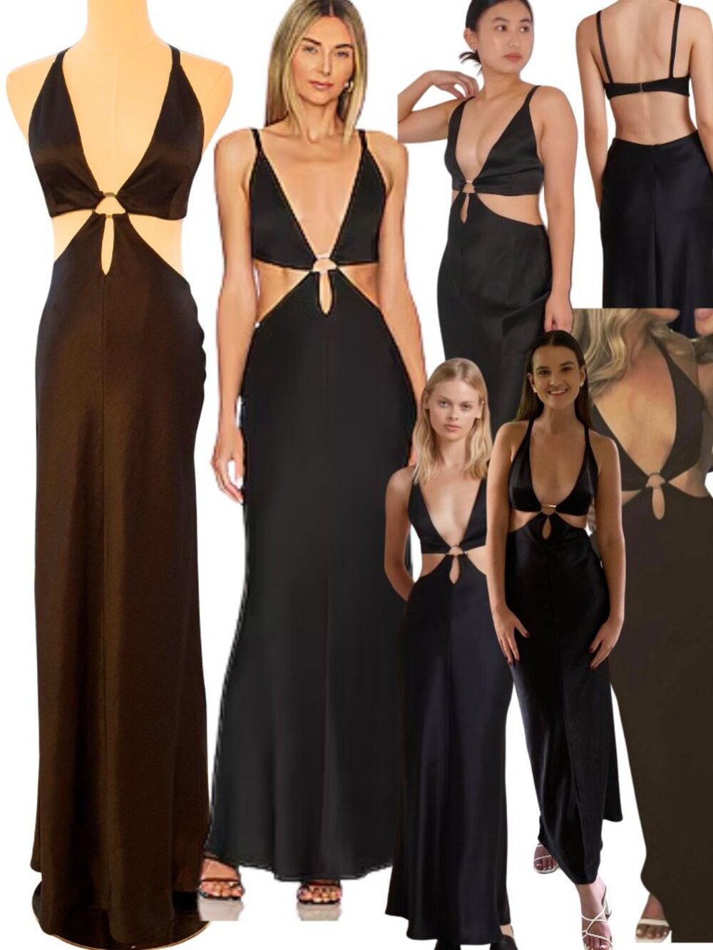 🆕 BEC + BRIDGE 🧿 NWOT Felix V Maxi Dress, Black - Sz S - AU 8 US 4